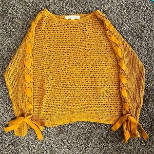 Open knit sweater
